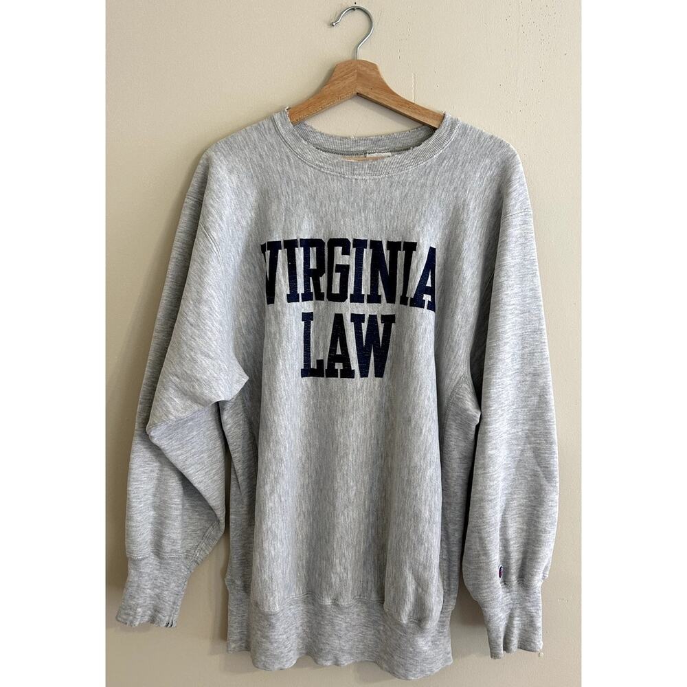 Vintage University of Virginia UVA Law School Champion Reverse Weave Crewneck